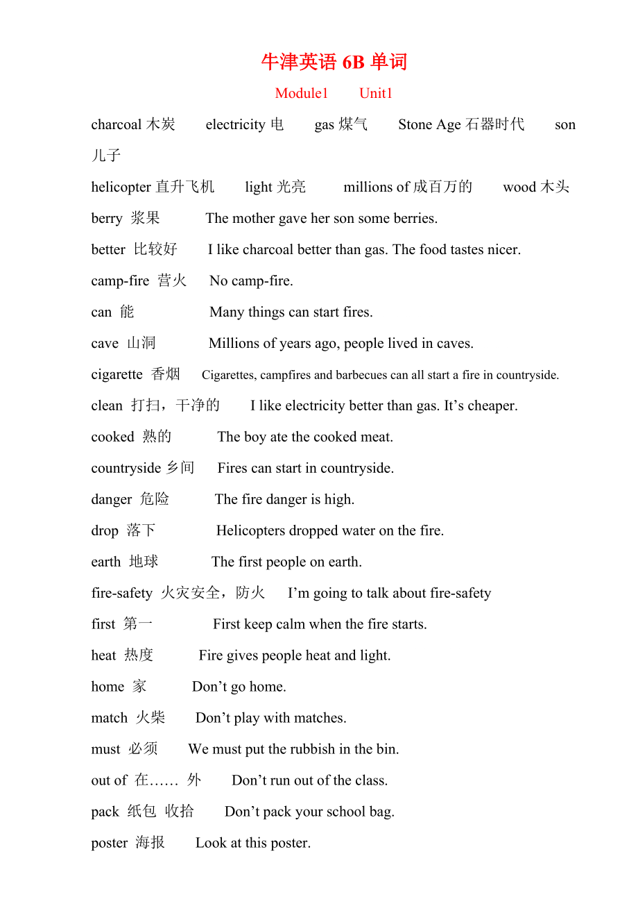 上海版牛津英语6B单词_第1页