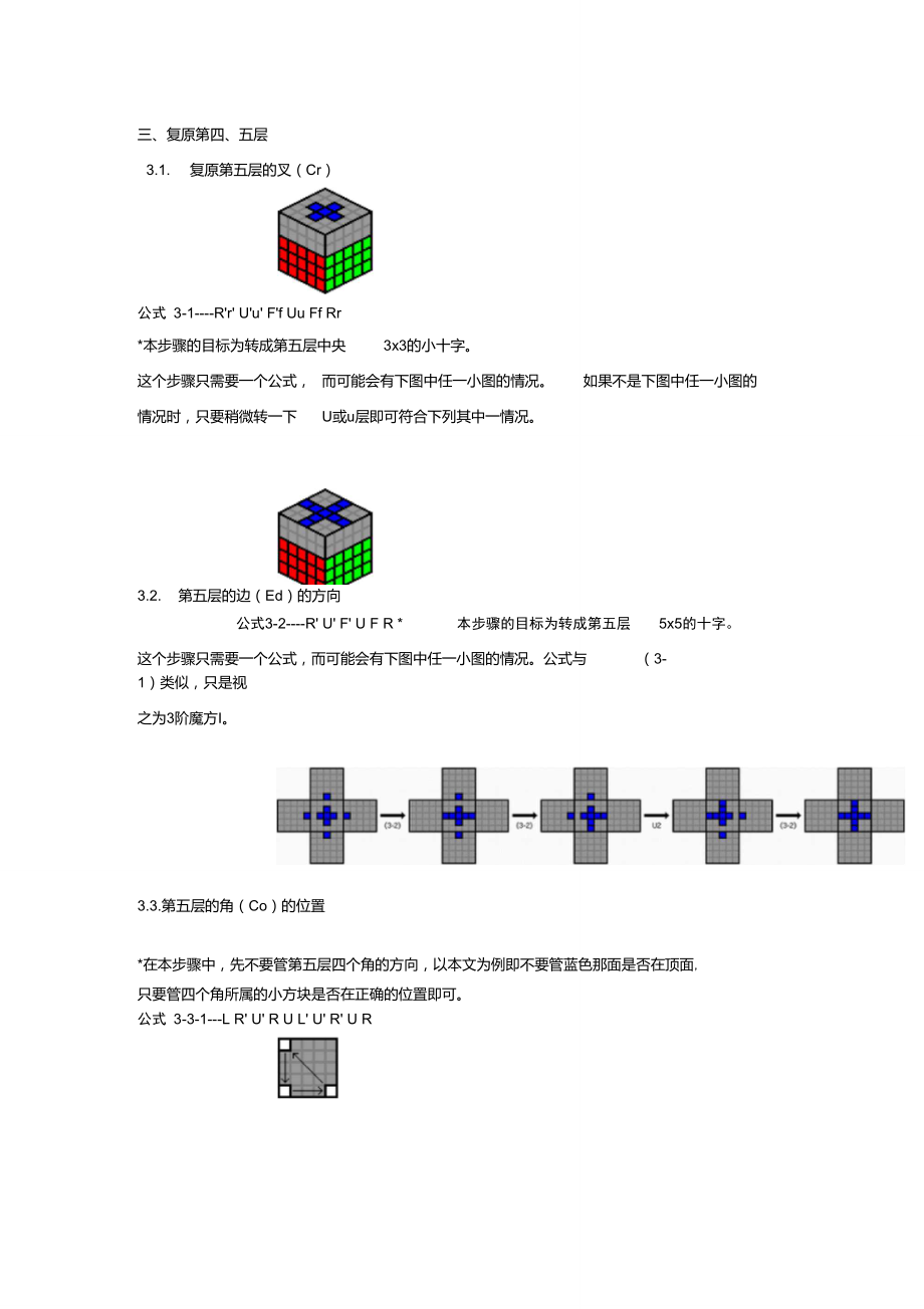 五階魔方層先法教程