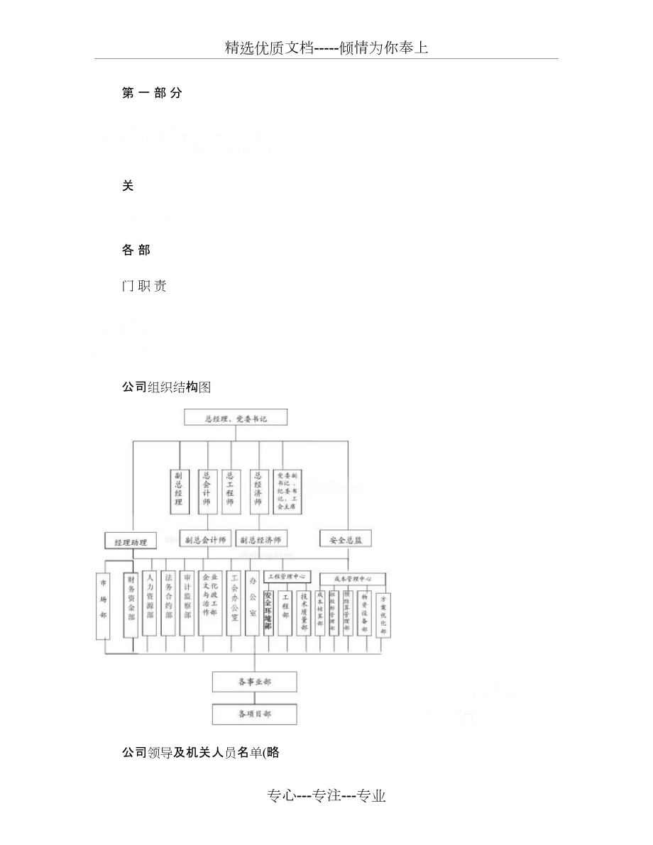 中建某公司部门职责工作流程工作制度汇编secret图(共42页)_第1页