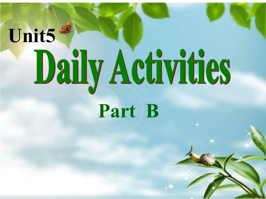 四年級上冊英語課件－Unit 5《Daily Activities》｜閩教版_第1頁