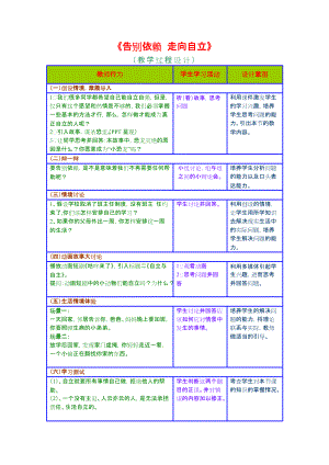 《告別依賴走向自立》教學(xué)過程設(shè)計(jì)