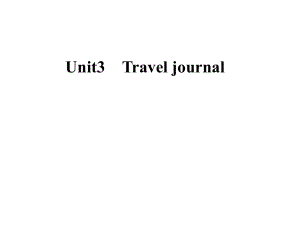 Unit3 Travel journal