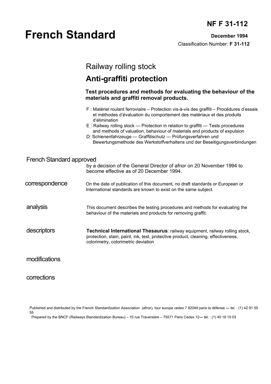 NF F31112en鐵路車輛.對涂鴉的防護_第1頁