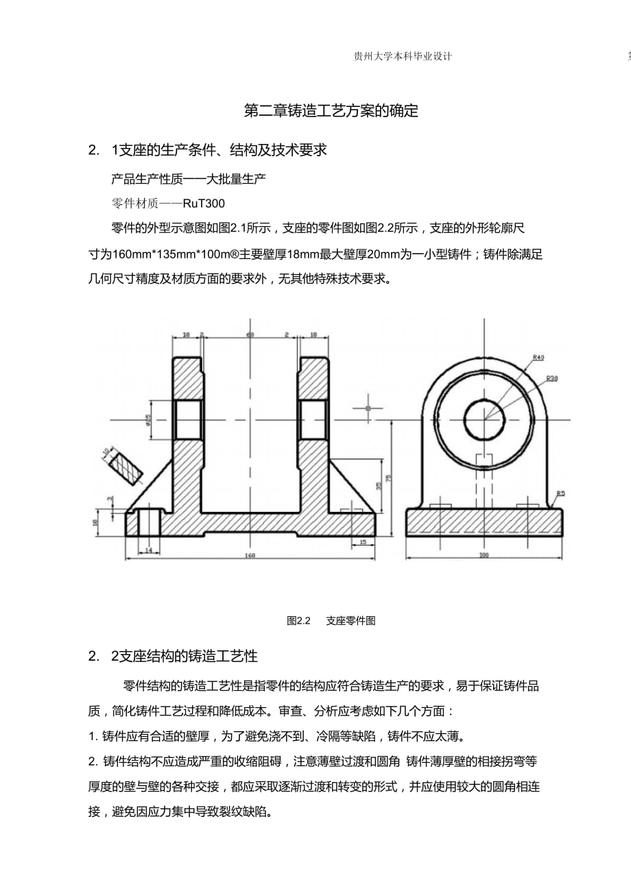 专业砂型铸造工艺设计_第1页