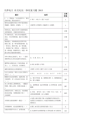 電大一體化課《社交禮儀》復(fù)習(xí)題答案小抄
