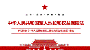2021《中华人民共和国军人地位和权益保障法》全文学习PPT课件（带内容）