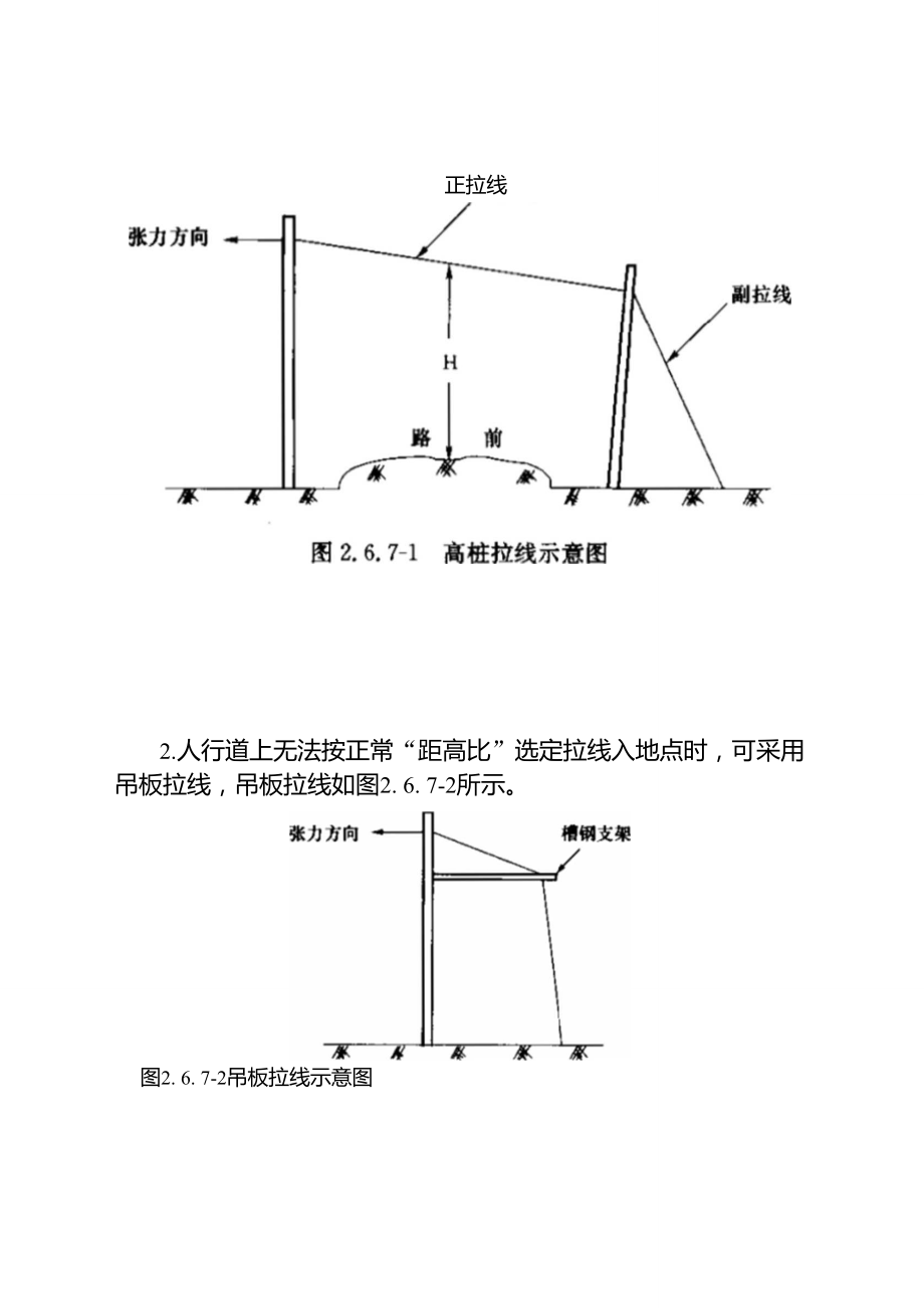 转角杆的拉线示意图图片