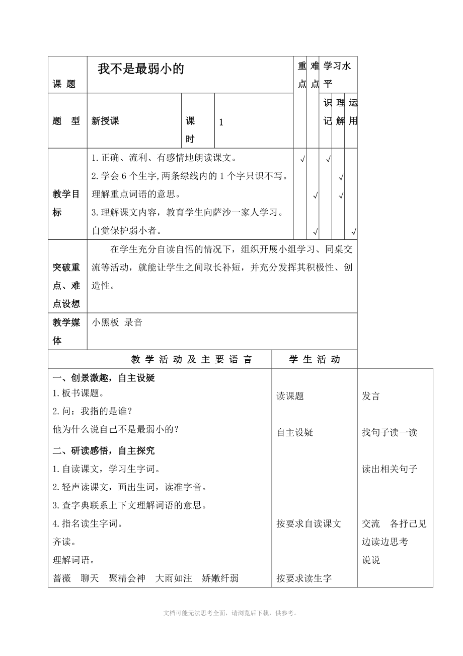 蘇教版四年級(jí)語文下冊(cè)《我不是最弱小的 1》PPT課件_第1頁(yè)