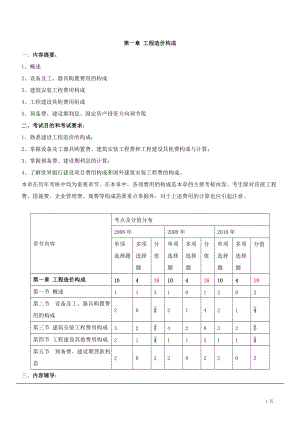 造價(jià)師沖刺《工程造價(jià)計(jì)價(jià)與控制》第一章工程造價(jià)構(gòu)成