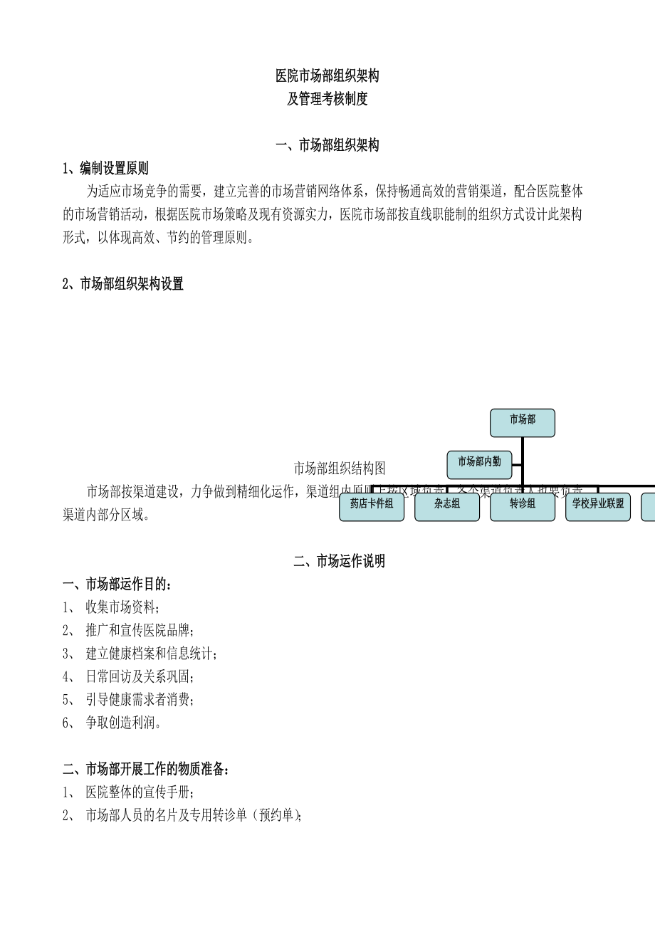 醫(yī)院市場部組織架構(gòu)_第1頁