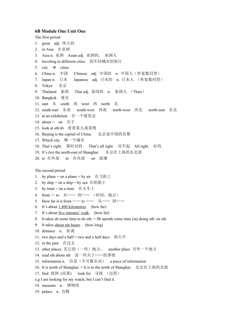 上海牛津英语6B 笔记_第1页