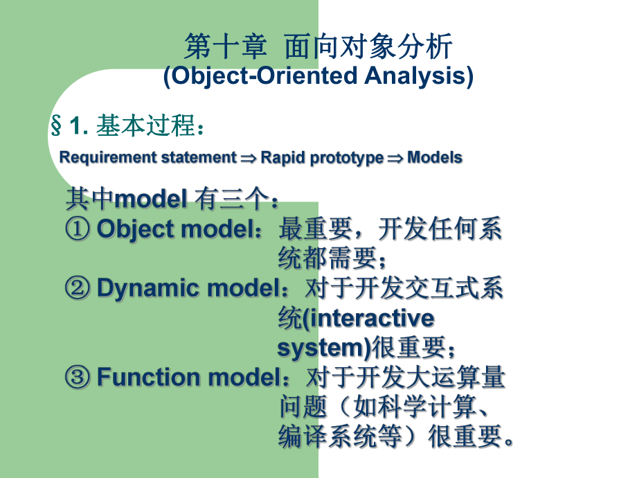 软件工程ppt课件 第10章 面向对象分析_第1页