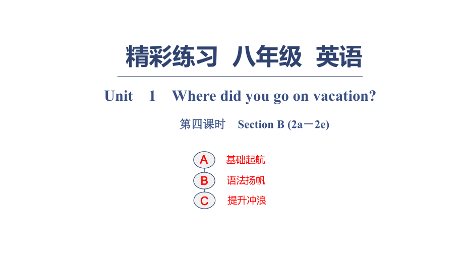 Unit　1　Where did you go on vacation？ 第四課時(shí)　Section B (2a－2e)_第1頁(yè)