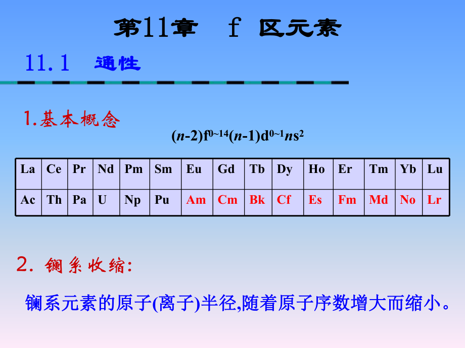 高中化學(xué)競賽 無機(jī)化學(xué)-第11章f區(qū)元素（共18.ppt）(共18.ppt)_第1頁