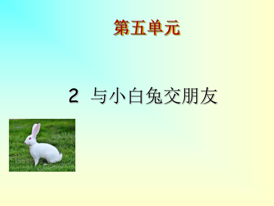 四年級(jí)上冊(cè)科學(xué)課件- 與小白兔交朋友_大象版 (共11張PPT)_第1頁(yè)