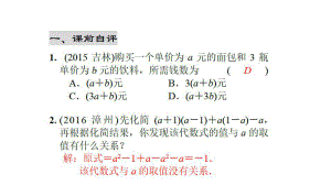 第 03課時 —— 整式及其運算 (基礎(chǔ) )