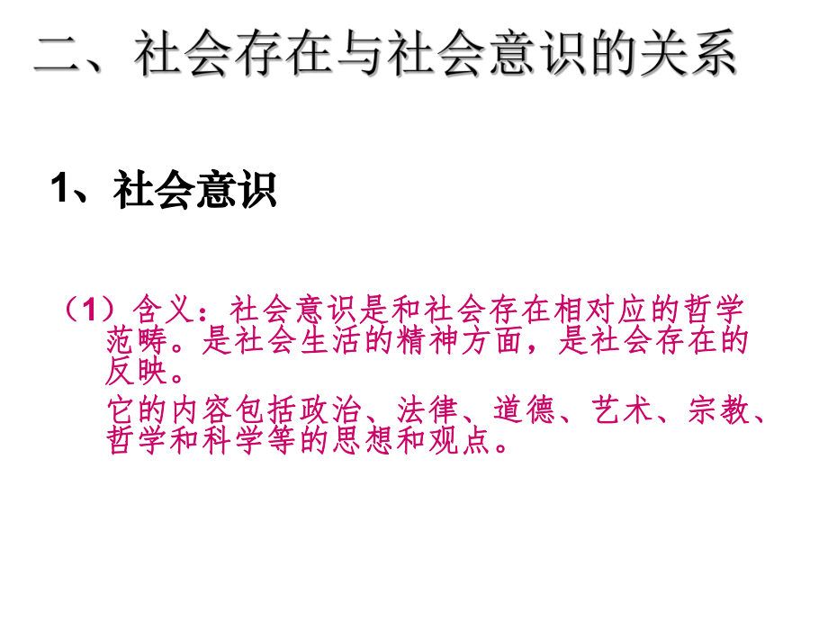 2018年高職哲學(xué)基礎(chǔ)教學(xué)課件：第四章 社會(huì)存在與社會(huì)意識(shí)的關(guān)系 (共19張PPT)_第1頁(yè)