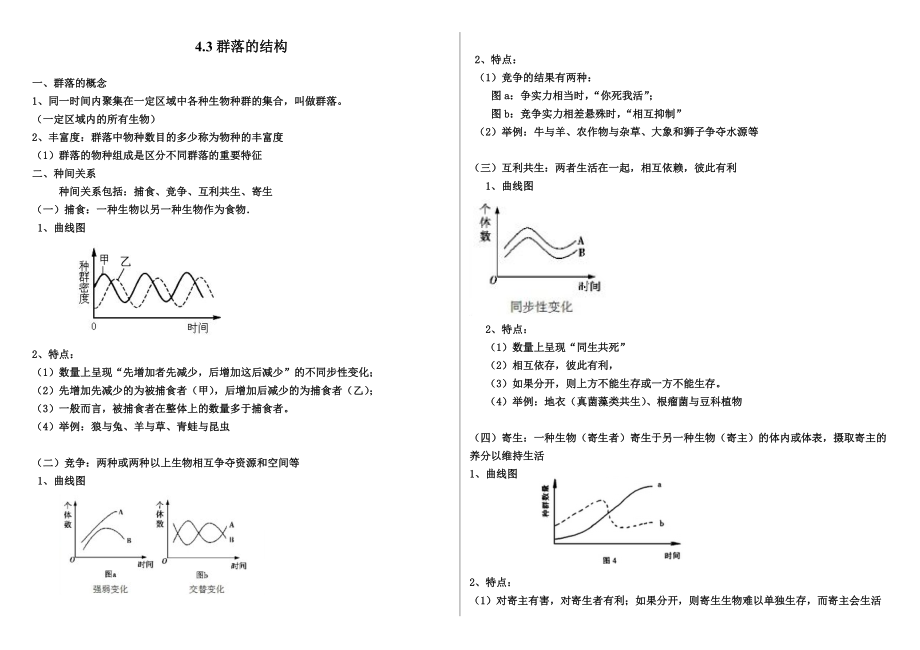 群落的結(jié)構(gòu)和演替 知識(shí)點(diǎn)_第1頁(yè)