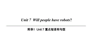 Unit 7附錄1 Unit 7 重點(diǎn)短語(yǔ)和句型