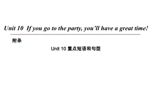 Unit 10-附錄 Unit 10 重點(diǎn)短語(yǔ)和句型