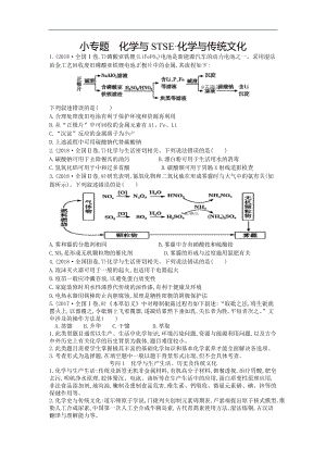 題 化學(xué)與STSE 化學(xué)與傳統(tǒng)文化