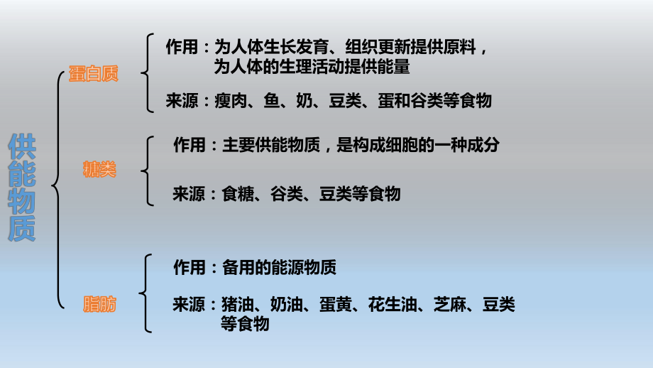 七年级下册生物人教版第二章人体的营养