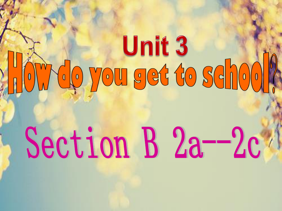 人教版七年級英語下冊unit 3 how do you get to school section b 2a-2c_第1頁