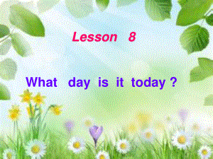 五年級(jí)下冊(cè)英語(yǔ)課件－Lesson 8《What day is it today》｜科普版（三起） (共11張PPT)