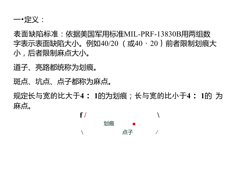 光學(xué)元件表面光潔度標(biāo)準(zhǔn)1_第1頁