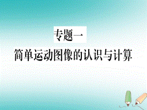 （貴州專）八年級物理上冊 專題一 簡單運動圖像的認識與計算習題課件 （新）新人教