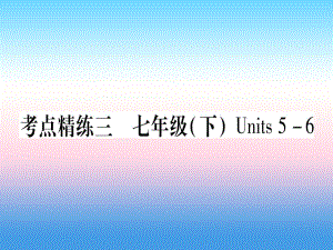 （課標）中考英語準點備考 第一部分 教材系統(tǒng)復習 考點精練三 七下 Units 56課件