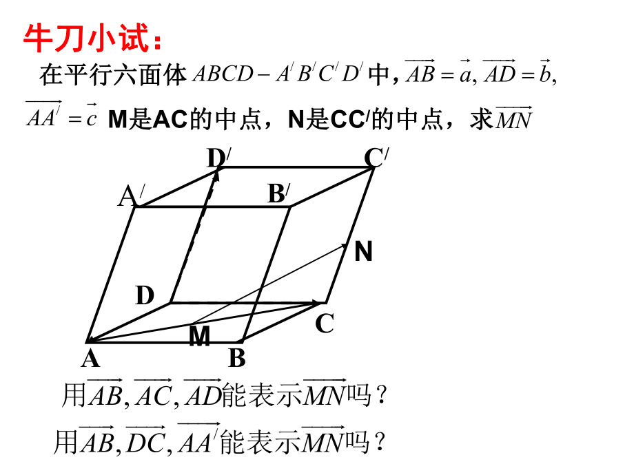 《空間向量的正交分解及其坐標(biāo)表示》課件_第1頁