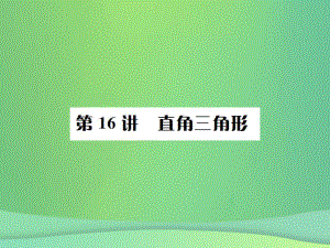 （全國通用）中考數(shù)學(xué)復(fù)習(xí) 第四單元 圖形的初步認(rèn)識(shí)與三角形 第16講 直角三角形課件