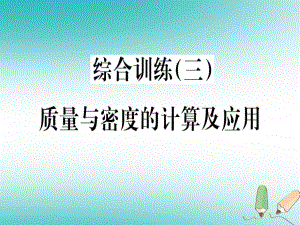 （貴州專）八年級物理上冊 綜合訓(xùn)練（三）質(zhì)量與密度的計算及應(yīng)用習(xí)題課件 （新）新人教