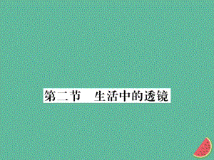 （湖北專用）八年級物理上冊 第五章 第2節(jié) 生活中的透鏡習(xí)題課件 （新）新人教