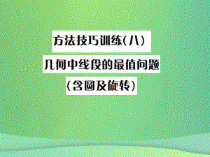 （全國通用）中考數(shù)學(xué)復(fù)習(xí) 第七單元 圖形變化 方法技巧訓(xùn)練（八）課件