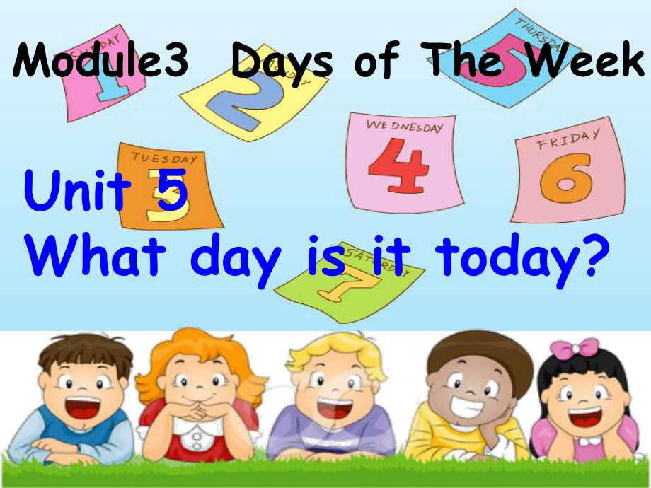 四年級下英語課件-Unit 5 What day is it today_教科版（廣州專用）_第1頁