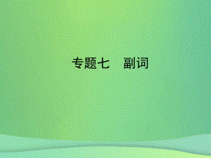 陜西省中考英語總復(fù)習(xí) 專題七 副詞課件