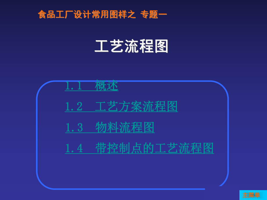 食品工廠設(shè)計(jì)常用圖樣專題工藝流程圖_第1頁(yè)