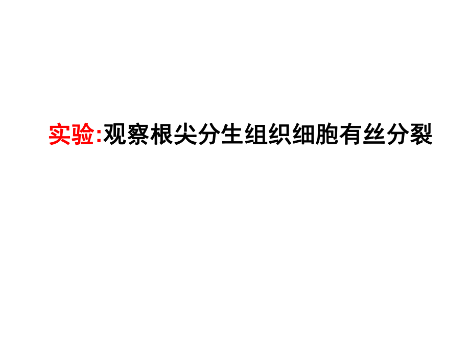 觀察根尖分生組織細胞有絲分裂_第1頁