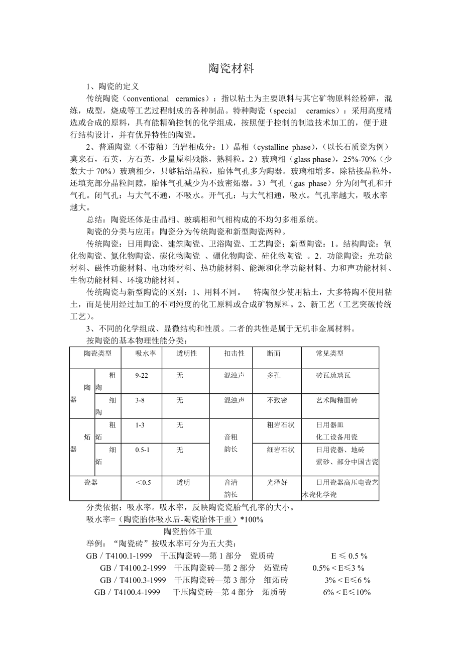 陶瓷材料教学讲义_第1页