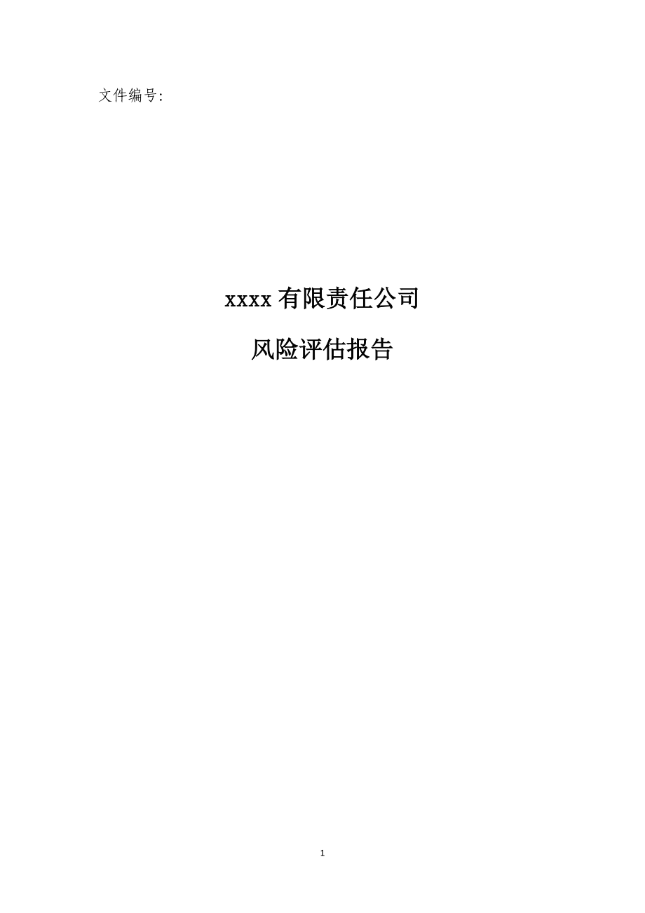 xx風(fēng)險評估報告_第1頁