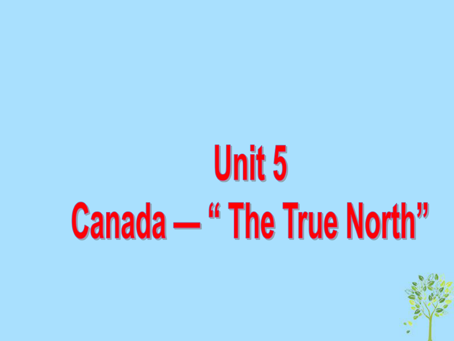 高中英語(yǔ)復(fù)習(xí) Unit 5 Canada The True North課件 新人教必修3_第1頁(yè)