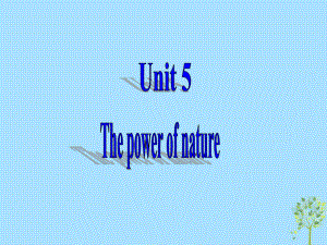 高中英語復(fù)習(xí) Unit 5 The power of nature課件 新人教選修6