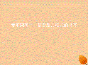 高中化學(xué) 專項(xiàng)突破一 信息型方程式的書寫課件 新人教必修1