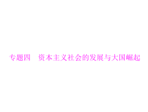 專題四 資本主義社會的發(fā)展與大國崛起-廣東2020屆中考?xì)v史 專題整合課件 (共22張PPT)