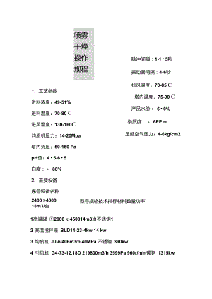 噴霧干燥操作規(guī)程