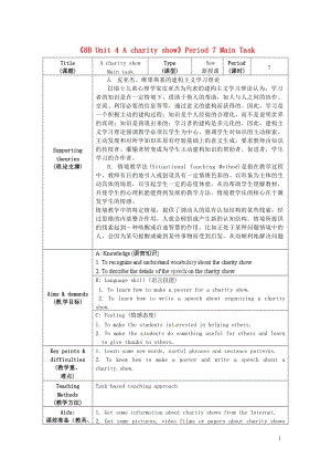 江蘇省海安縣大公初級中學(xué)八年級英語下冊《8B Unit 4 A charity show》Period 7 Main Task教案 牛津版