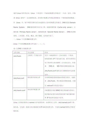 linux dns 配置文件