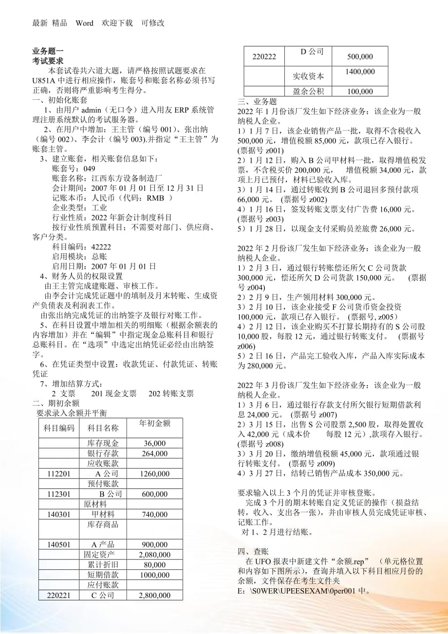 业务管理及管理知识分析题_第1页